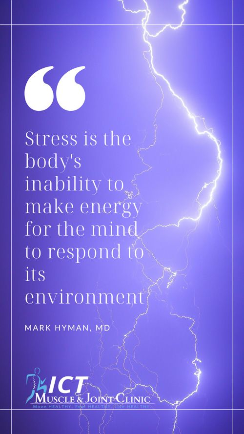 Stress is the body's inability to make energy for the mind to respond to its environment quote graphic